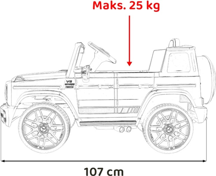 Електромобіль для дітей Ramiz Mercedes AMG G63 Червоний (5903864955446) - зображення 3