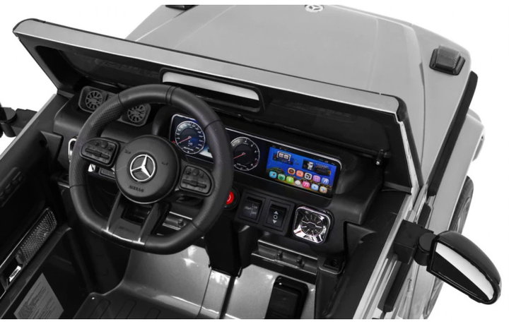 Електромобіль для дітей Ramiz Mercedes AMG G63 Сріблястий лакований (5903864904154) - зображення 7