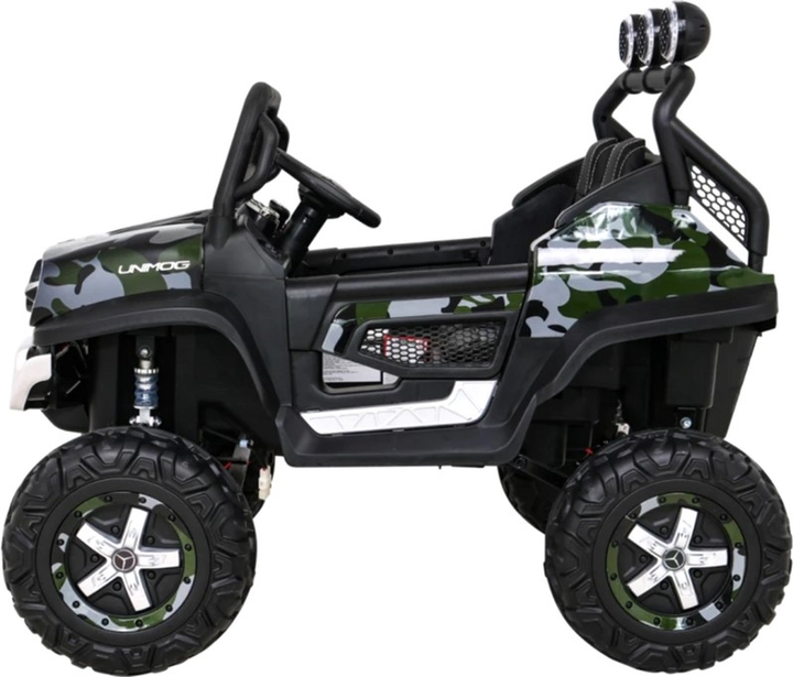Електромобіль для дітей Ramiz Jeep Mercedes Benz Unimog Камуфляжний лакований (5903864914849) - зображення 4