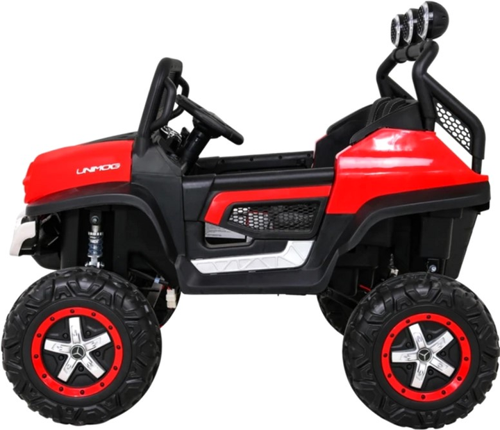 Samochód elektryczny dla dzieci Ramiz Jeep Mercedes Benz Unimog Terenowy Czerwony (5903864914832) - obraz 4