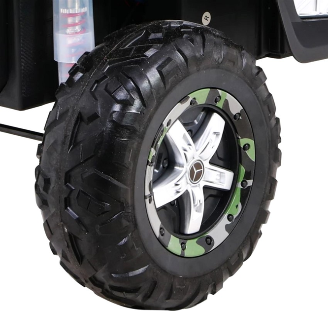 Електромобіль для дітей Ramiz Jeep Mercedes Benz Unimog Камуфляжний лакований Зелений (5903864907698) - зображення 10