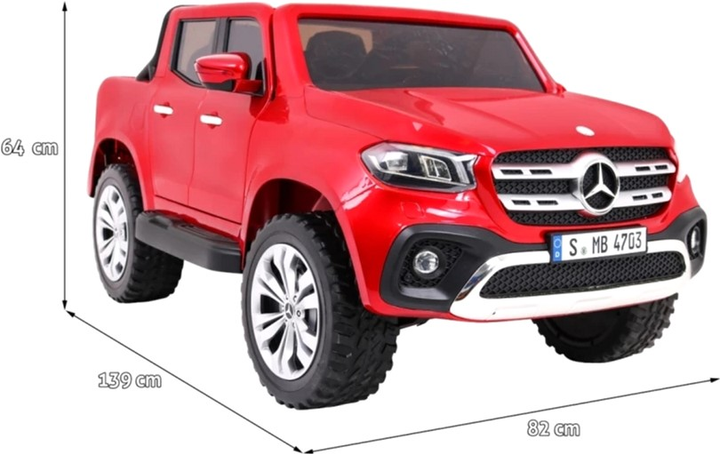 Samochód elektryczny Ramiz Mercedes Benz X-Class Czerwony lakierowany (5903864908008) - obraz 2