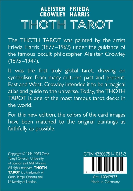 Karty Tarot Cartamundi Crowley THOTH TAROT Deluxe 78 kart (4250375110132) - obraz 2