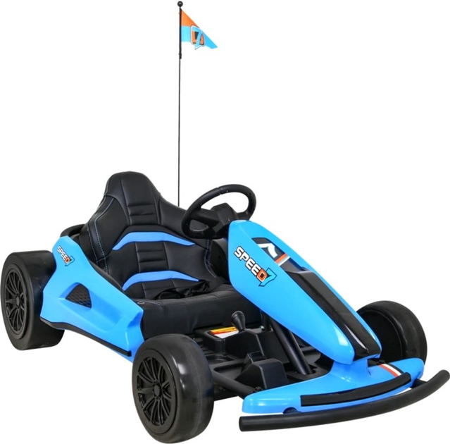 Gokart elektryczny dla dzieci Ramiz Speed 7 Drift King Niebieski (5903864952032) - obraz 9