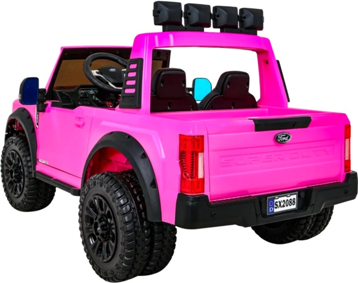 Samochód elektryczny dla dzieci Ramiz Jeep Ford Super Duty Różowy (5903864951264) - obraz 5