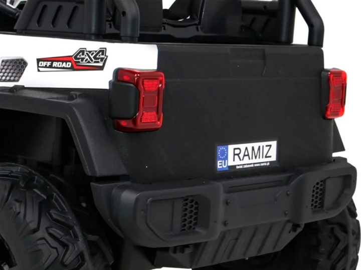 Samochód elektryczny dla dzieci Ramiz Jeep Master Of Terain Biały (5903864913941) - obraz 11