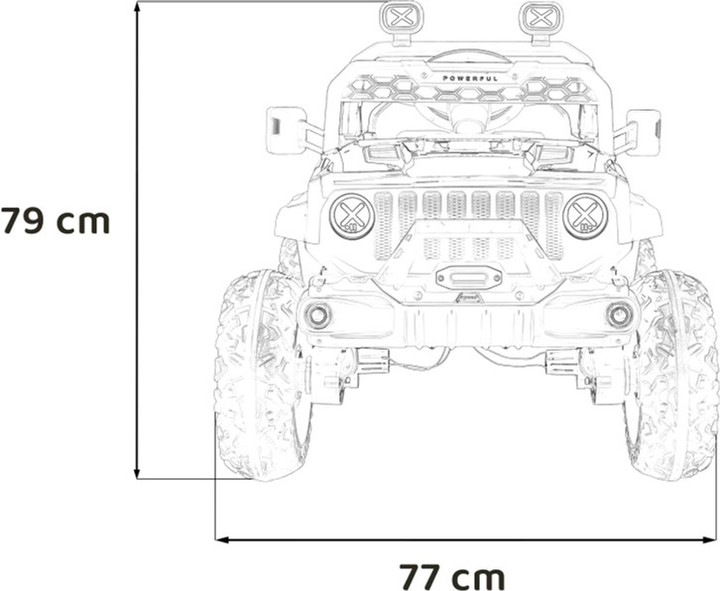 Samochód elektryczny Ramiz Jeep Off Road Speed Czerwony (5903864940428) - obraz 2