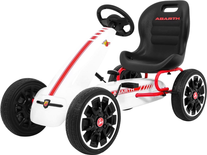 Gokart na pedały Ramiz Abarth Biały (5903864909531) - obraz 1