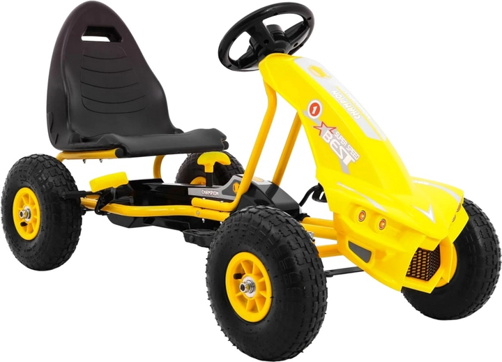 Gokart na pedały Ramiz Champion Żółty (5903864909548) - obraz 9