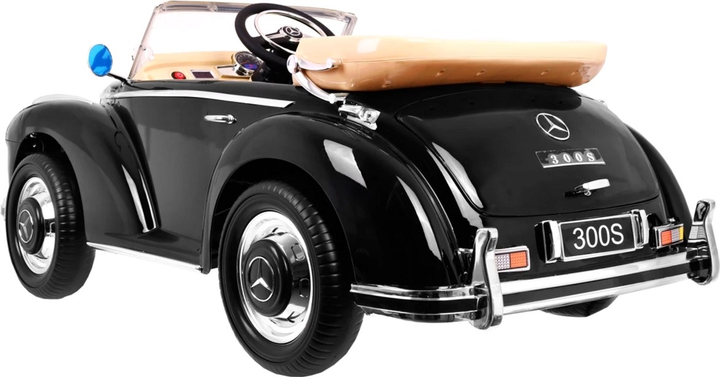 Електромобіль для дітей Ramiz Mercedes Benz 300S Retro Чорний (5903864907025) - зображення 4