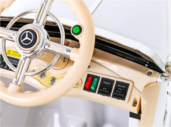 Samochód elektryczny dla dzieci Ramiz Mercedes Benz Retro 540A Biały (5903864913859) - obraz 10