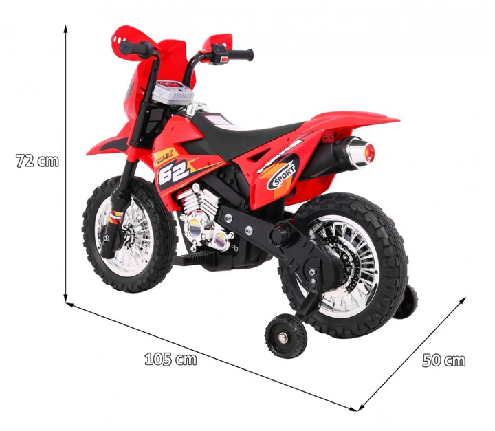 Motocykl elektryczny Ramiz Cross Czerwony (5903864904581) - obraz 2