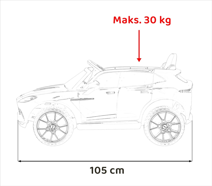 Samochód elektryczny dla dzieci Ramiz Aston Martin DBX Czarny (5903864941098) - obraz 3