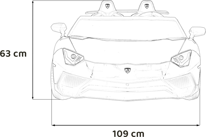 Samochód elektryczny Ramiz Lamborghini Aventador SV Biały (5903864940473) - obraz 2