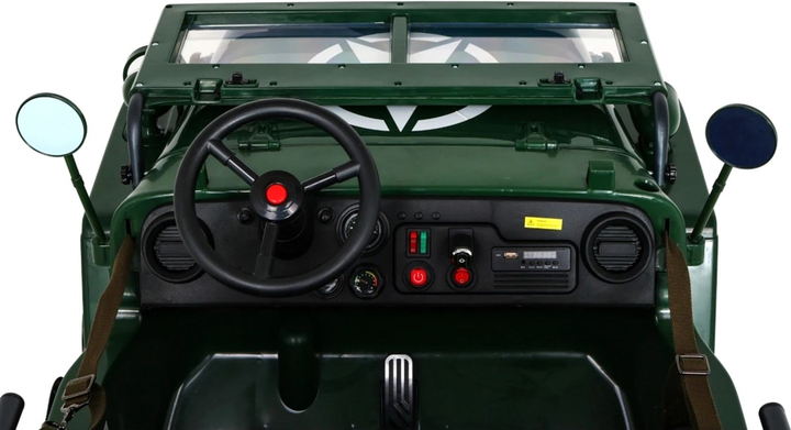 Електромобіль для дітей Ramiz Ramiz Military Retro DDW-1 4 x 4 Зелений (5903864906202) - зображення 9