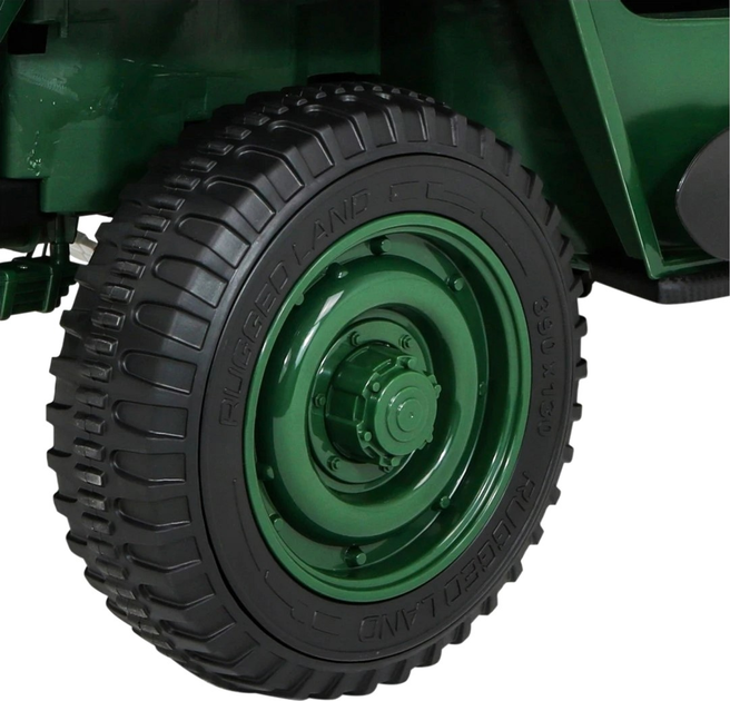 Електромобіль для дітей Ramiz Ramiz Military Retro DDW-1 4 x 4 Зелений (5903864906202) - зображення 18