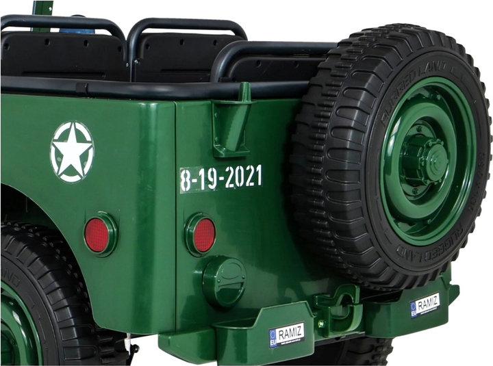 Електромобіль для дітей Ramiz Ramiz Military Retro DDW-1 4 x 4 Зелений (5903864906202) - зображення 19