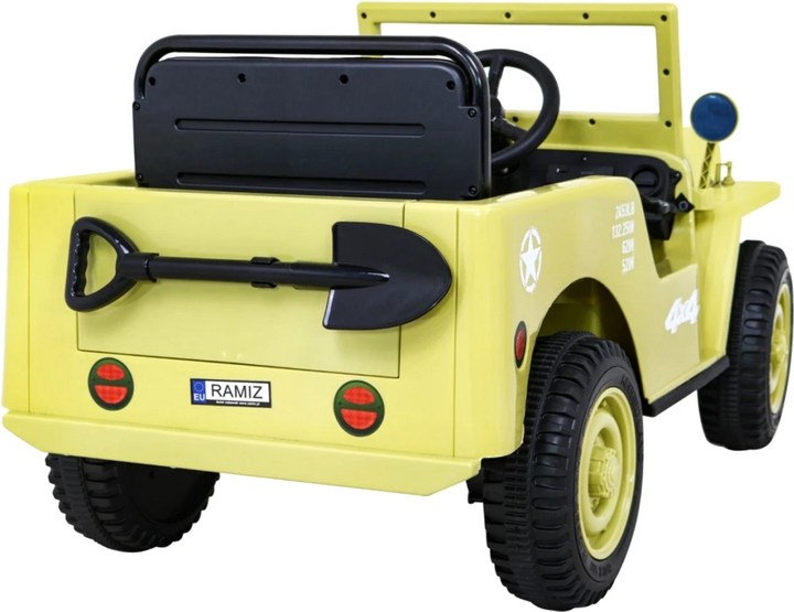 Електромобіль для дітей Ramiz Ramiz Military Retro DDW-3 4 x 4 Бежевий (5903864951523) - зображення 8
