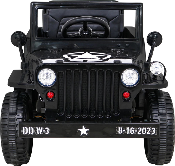 Електромобіль для дітей Ramiz Ramiz Military Retro DDW-3 4 x 4 Чорний (5903864951516) - зображення 3