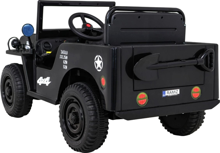Електромобіль для дітей Ramiz Ramiz Military Retro DDW-3 4 x 4 Чорний (5903864951516) - зображення 5
