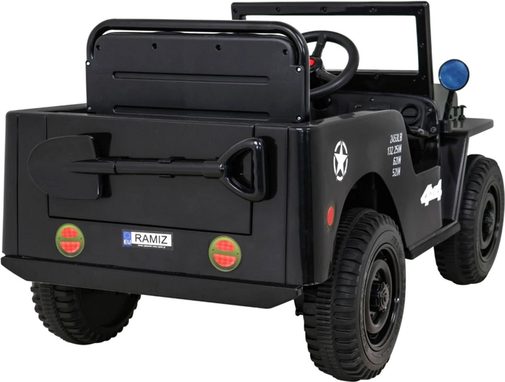 Електромобіль для дітей Ramiz Ramiz Military Retro DDW-3 4 x 4 Чорний (5903864951516) - зображення 8
