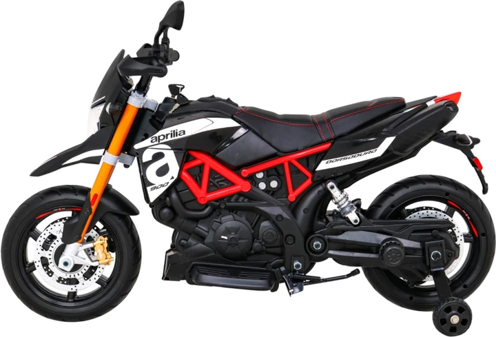 Motocykl elektryczny dla dzieci Ramiz Aprilia Czarny (5903864942873) - obraz 4