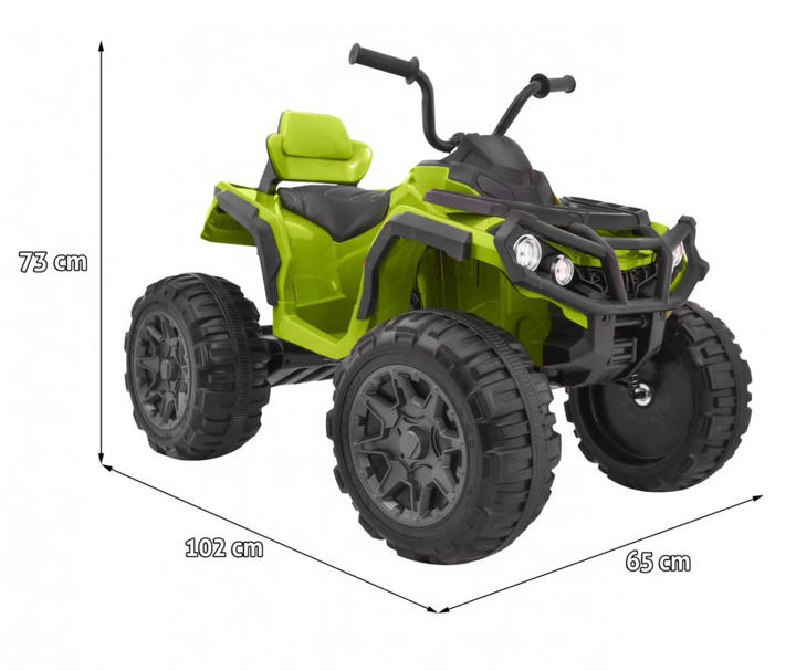 Електричний квадроцикл Ramiz ATV зі звуковими та світловими ефектами Зелений (5903864904529) - зображення 2