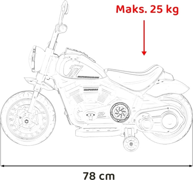 Електромотоцикл для дітей Ramiz Chopper Faster Синій (5903864941029) - зображення 3