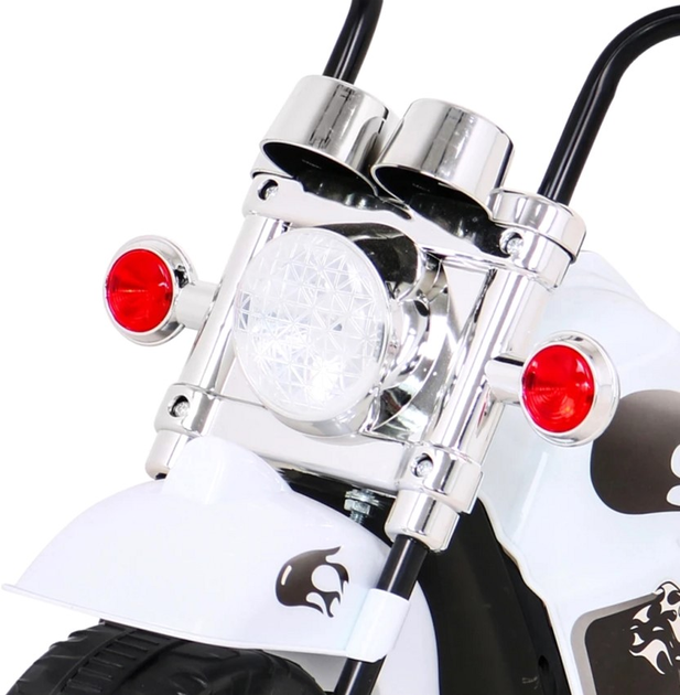 Електромотоцикл для дітей Ramiz Hot Chopper Білий (5903864913620) - зображення 10