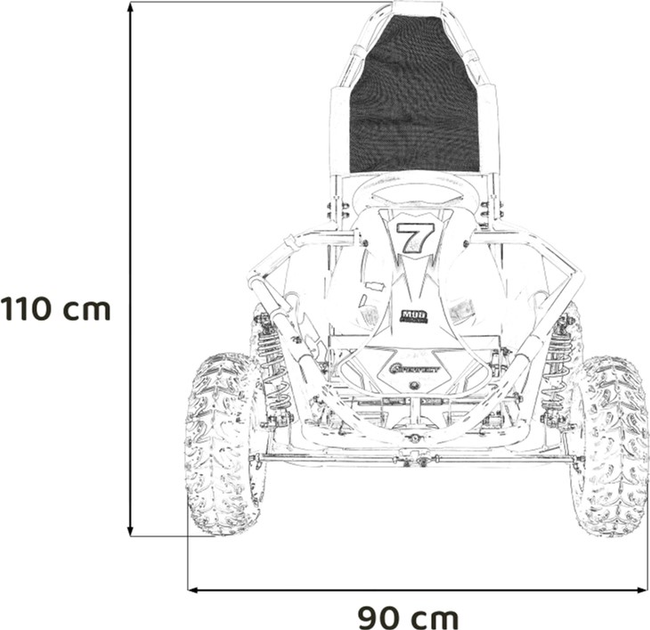 Gokart elektryczny Ramiz Mud Monster Czarny (5903864941425) - obraz 2