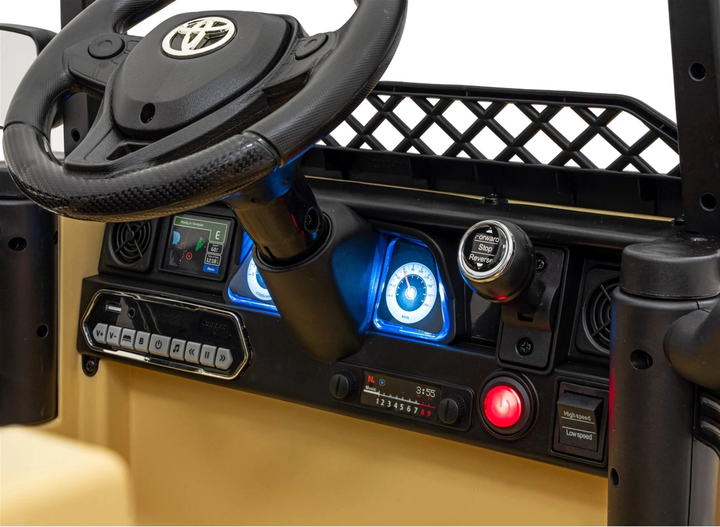 Електромобіль для дітей позашляховий Ramiz Toyota FJ Cruiser 4 x 4 Бежевий (5903864956283) - зображення 9