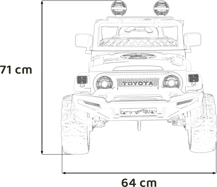 Електромобіль позашляховий Ramiz Toyota FJ Cruiser 4 x 4 Камуфляний (5903864956269) - зображення 2