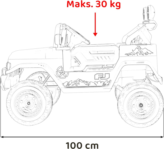 Електромобіль для дітей позашляховий Ramiz Toyota FJ Cruiser 4 x 4 Камуфляний (5903864956269) - зображення 3
