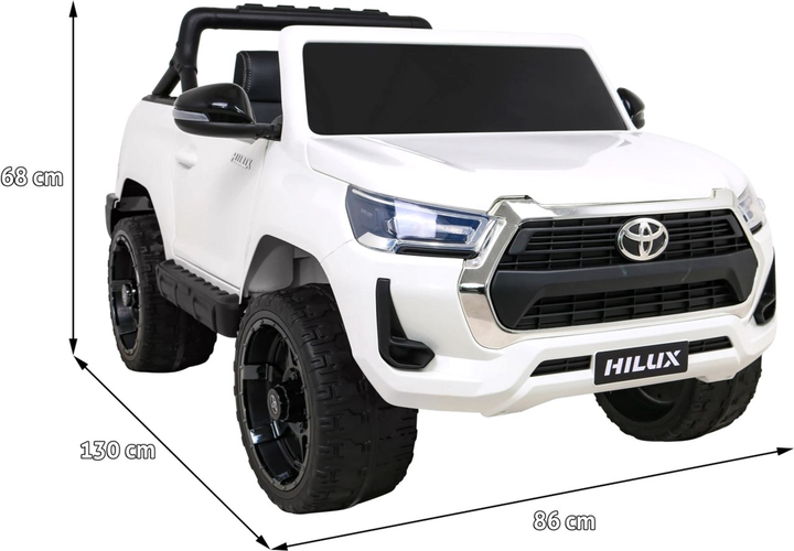 Електромобіль для дітей Ramiz Toyota Hilux Білий (5903864955408) - зображення 11