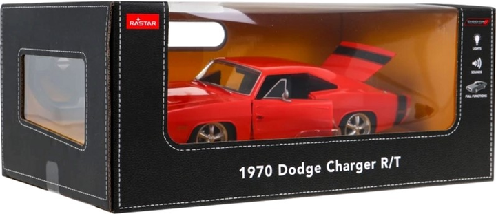 Samochód zdalnie sterowany Rastar 1970 Dodge Charger RT Czerwony (6930751321151) - obraz 9