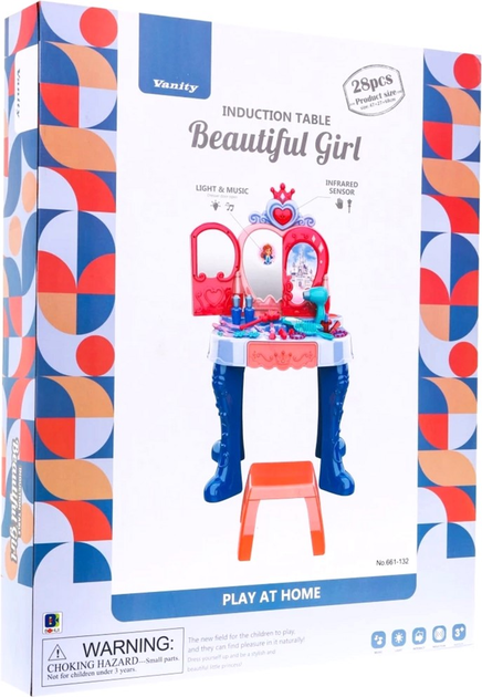 Туалетний столик Bohui Toys Vanity Beautiful Girl з аксесуарами (5903864950984) - зображення 1