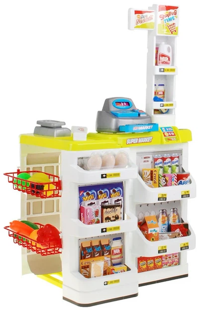 Ігровий набір Супермаркет + Візок + Товари + Інтерактивний сканер Блідно-зелений 24 предмети (5903864903829) - зображення 3