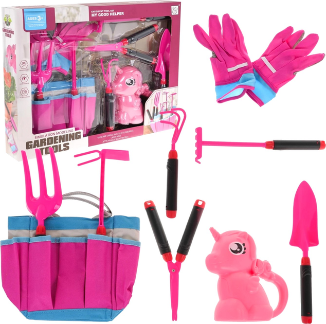 Zestaw ogrodnika RK Toys My Good Helper Różowy 9 elementow (5903864941753) - obraz 3