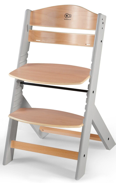 Krzesełko do karmienia Kinderkraft Enock Gray Wood KKKENOCGRY0000 (5902533915095) - obraz 4