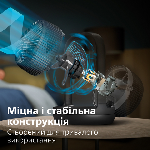 Настільний вентилятор PHILIPS Серія 3000 CX3050/01 - зображення 7