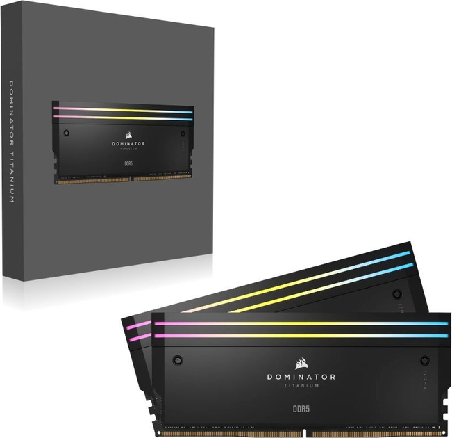 Оперативная память Corsair DDR5-6400 32768MB PC5-51200 (Kit of 2x16384) Dominator Titanium RGB Black (CMP32GX5M2B6400C32) - изображение 7