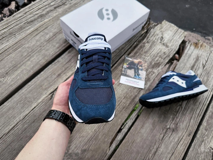 Кроссовки мужские Saucony Shadow Original S2108-856 48 (13 US) 31 см Navy/White синие (11111702) - Фото 4 Кроссовки мужские Saucony Shadow Original S2108-856 48 (13 US) 31 см Navy/White синие (11111702) - изображение 4