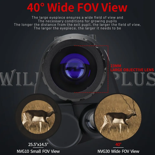 Комплект - монокуляр нічного бачення NVG30 Wi-Fi 940nm + шолом ABS-пластик + кріплення Чорний (Kali) KL650 - зображення 7