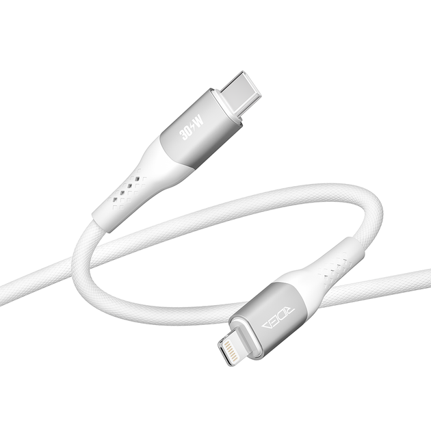 USB Кабель Ridea RC-US42 UltraStrong 30W 3A Type-C to Lightning 1.2m, White - изображение 6