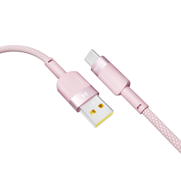 USB Data-Кабель Ridea RC-CP43 ColorPro 3A Type-C 1.2m, Pink - изображение 4