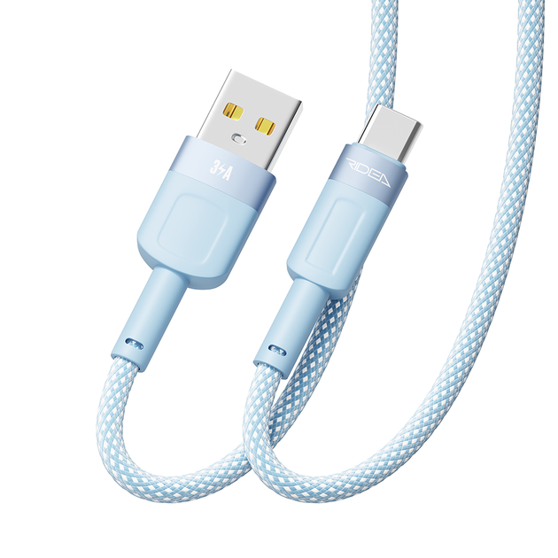 USB Data-Кабель Ridea RC-CP43 ColorPro 3A Type-C 1.2m, Blue - Фото 5 USB Data-Кабель Ridea RC-CP43 ColorPro 3A Type-C 1.2m, Blue - изображение 5