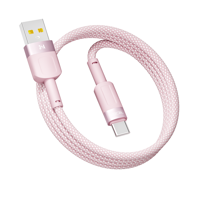 USB Data-Кабель Ridea RC-CP43 ColorPro 3A Type-C 1.2m, Pink - изображение 6