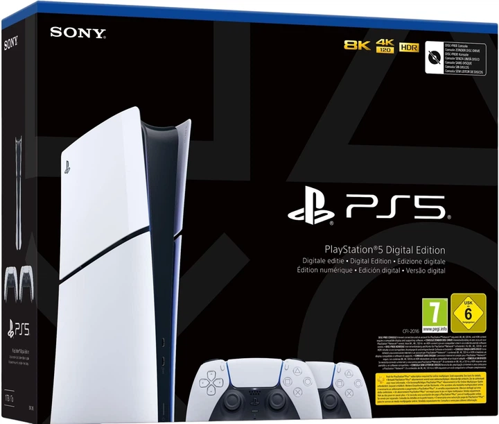 Консоль Sony PlayStation 5 Slim Digital Edition + другий геймпад Dual Sense White (0711719581574) - Фото 4 Консоль Sony PlayStation 5 Slim Digital Edition + другий геймпад Dual Sense White (0711719581574) - зображення 4