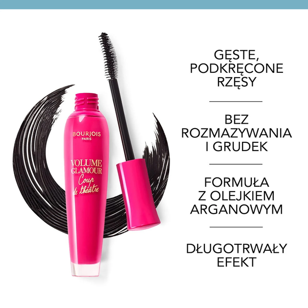 Tusz do rzęs Bourjois Volume Glamour Coup De Theater Pogrubiający 02 Czarny 7 ml (3616300771761) - obraz 4