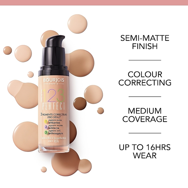 Podkład do twarzy Bourjois 123 Perfect 52 Vanille 30 ml (3052503635200) - obraz 5